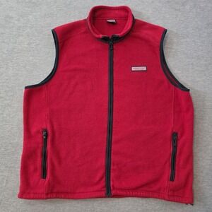 Vineyard Vines Fleece Vest Men's XL Red Full Zip Martha's Vineyard